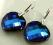Kolczyki Swarovski ~ Twist Bermuda Blue ~ NEW !