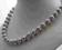 DUŻE PERŁY SZARE  KLASYCZNY NASZYJNIK