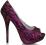 BUTY GWIAZD HIGH 14cm PLATFORMY PEEP TOE FUKSJA 39