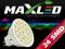 ! ŻARÓWKA DIODOWA MR16 24 SMD LED 12V BIAŁA CIEPŁA