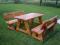 Meble ogrodowe Stół i ławki JESION DĄB