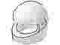 2446 White Minifig, Headgear Helmet Standard