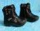 WYŻSZE LEKKIE OCIEPLANE BUTKI KOZACZKI CZARNE r.24