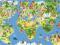 Mapa Świata dla dziecka - fototapeta 175x115 cm