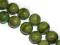 kamień ceramiczna kula zielona 15mm SZNUR(Y-1348)