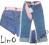 PETITE NOWE GRANATOWE JEANS SPODENKI 3/4 RYBACZKI