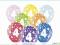 Kolorowe Balony czwarte Urodziny 37cm 5szt 4latka