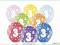 Kolorowe Balony trzecie Urodziny 37cm 5szt 3latka