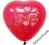 Balony Gumowe Walentynkowe w kształcie Serca 15''