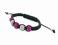 Bransoleta SHAMBALLA Kulki Swarovski Srebro Różowa