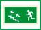 Znak Kierunek do wyjścia schodami w górę (lewo)