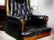Skórzany fotel biurowy dla prezesa RETRO czarny