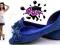 %% BUTY LATO WYCINANE ZDOBIONE 412 BLUE ZAMSZ 36