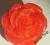 Czerwona róża żywica broszka retro