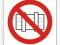 Znak przeciwpożarowy NIE ZASTAWIAĆ 15x15