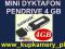 MINI DYKTAFON CYFROWY 128kbps, PENDRIVE 4 GB