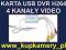 KARTA DVR USB H264, 4 X VIDEO, 2 X AUDIO, SOFT PL