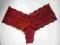 CZERWONE KORONKOWE koronka FIGI MAJTKI rozm. XL