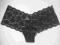 CZARNE KORONKOWE koronka FIGI MAJTKI rozm. XL