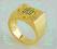 Vogue 18K Yellow Gold Filled Men's Ring #9,- 8.1g!
