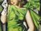 TAMARA ŁEMPICKA Zielona sukienka 50x60 !_piękny_!