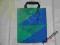 Reklamówki, torby foliowe ZYGZAK zielony-blue