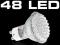 Żarówka GU10 48 LED 230V Ciepła Halogen żarówki