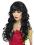 Peruka długa czarna SYRENA  Kraków