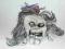 Maska gumowa z włosami -Halloween,bale karnawałowe