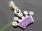 ZAWIESZKA / CHARMS KORONA FIOLETOWA