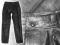 K&M stylowe skórzane czarne spodnie 42