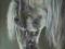 siwy koń konie portret sucha pastela A. Zin