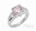Pierścionek srebrny różowe serce RM0105 3,5g