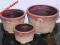 ZESTAW Komplet dużych doniczek ceramicznych KPL 3