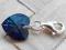 ZAWIESZKA CHARMS SWAROVSKI HEART BERMUDA BLUE
