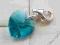 ZAWIESZKA CHARMS SWAROVSKI HEART BLUE ZIRCON