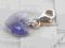 ZAWIESZKA CHARMS SWAROVSKI HEART TANZANITE