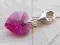 ZAWIESZKA CHARMS SWAROVSKI HEART FUCHSIA