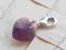 ZAWIESZKA CHARMS SWAROVSKI HEART CYCLAMEN OPAL