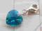 ZAWIESZKA CHARMS SWAROVSKI HEART BLUE ZIRCON AB