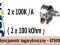 Potencjometr obrotowy 2 x 100K _ logarytmiczny