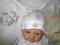 BABY bawełniana czapeczka-pieski roz 0-3 mie