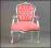 Fotel o uroczej subtelnej stylistyce - srebro Róż