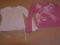dwie śliczne bluzeczki biała i różowa 5-10-15 ATUT