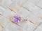 ZAWIESZKA CHARMS SWAROVSKI FLOWER VIOLET AB SREBRO