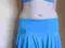 Komplet top chusta belly dance taniec brzucha blue