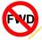 NO FWD- naklejka / sticker 15cm