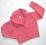 # ADAMS różowy sweterek bawełna duże guziki / 110