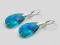PS MIGDAŁ KOLCZYKI BLUE ZIRCON + PUDEŁKO PROMOCJA