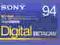 Digital Betacam SONY 94min BCT-D94L WaWa FVAT